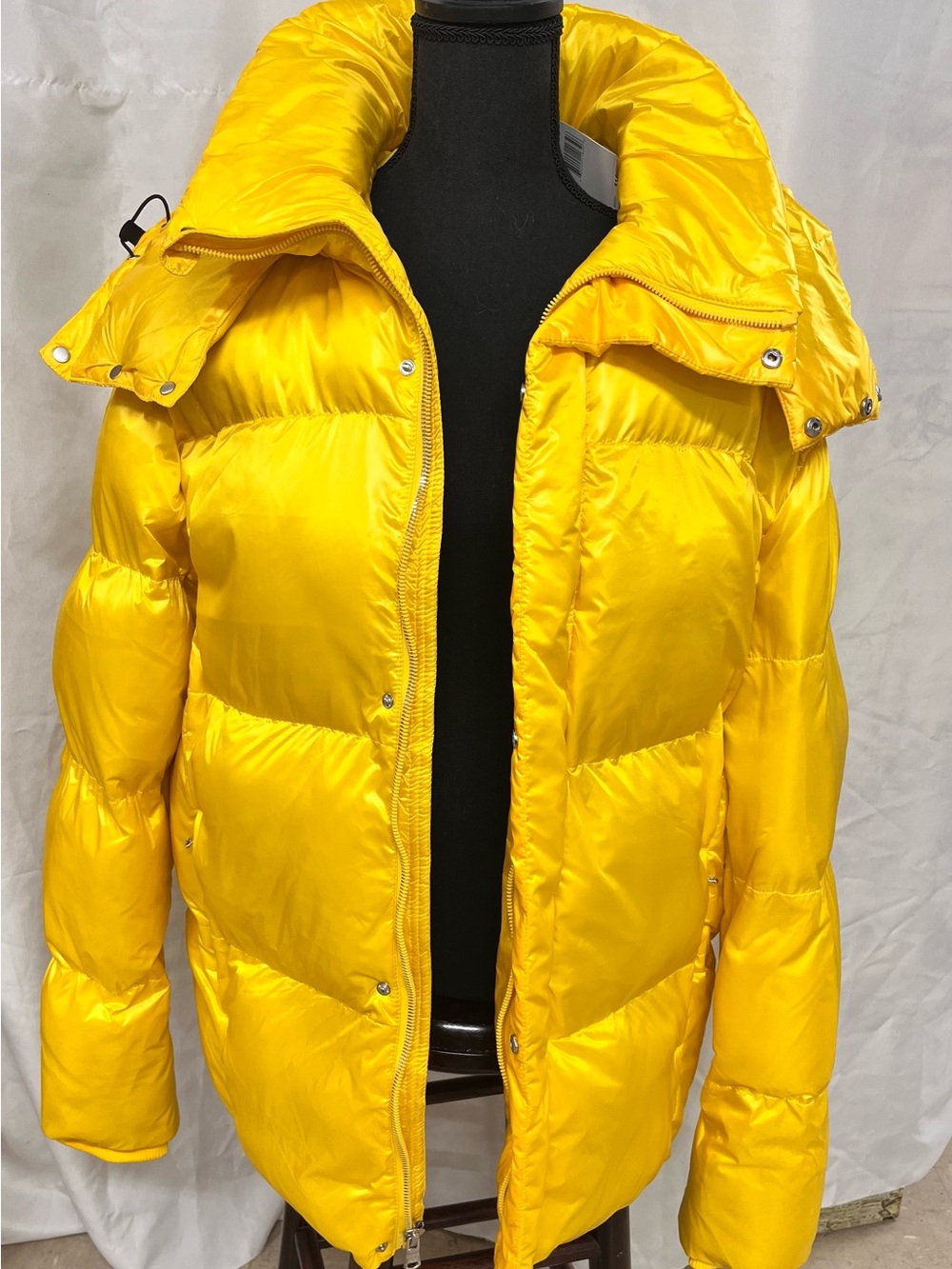Jordan Craig Bright Yellow Quilted Puffer Jacket with Hood